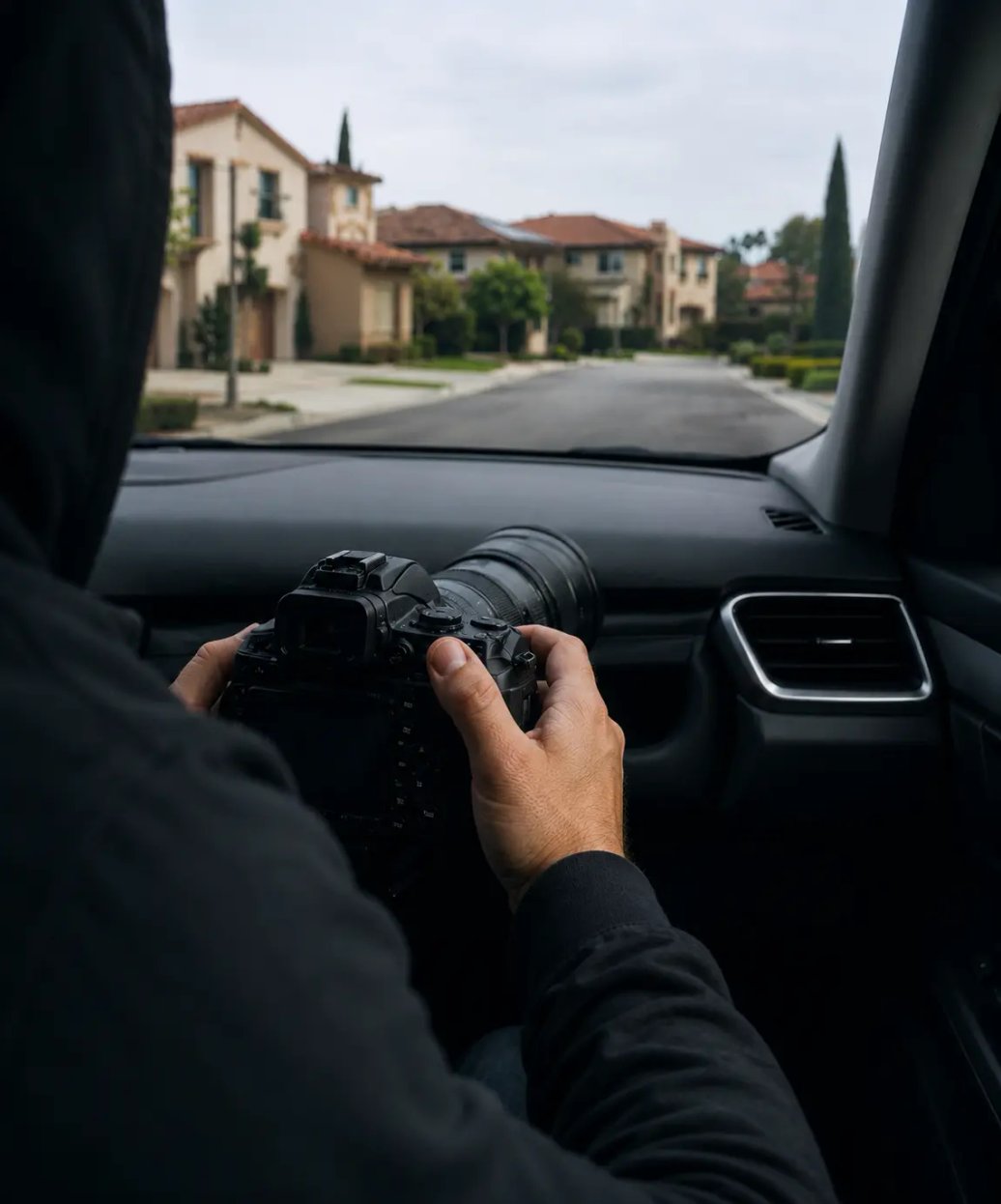 Covert subrosa surveillance investigator documenting workers compensation claimant activity in Irvine California